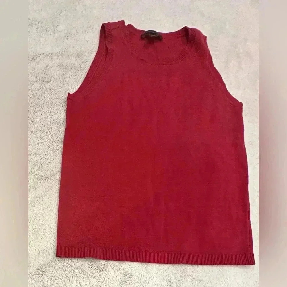 Ann Taylor pink sweater vest linen blend size xs